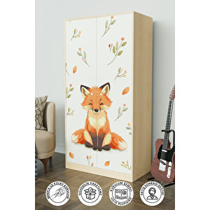 Foxie Design "calista" Gardırop 5 Raflı Askılı Çocuk Odasi Elbise Dolabı Akçaağaç