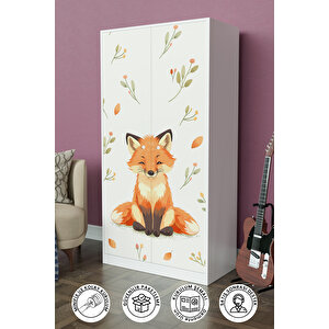 Foxie Design "calista" Gardırop 5 Raflı Askılı Çocuk Odasi Elbise Dolabı Beyaz