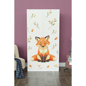 Foxie Design "calista" Gardırop 5 Raflı Askılı Çocuk Odasi Elbise Dolabı Beyaz