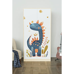 Minik Dino Design "calista" Gardırop 5 Raflı Askılı Çocuk Odasi Elbise Dolabı Akçaağaç