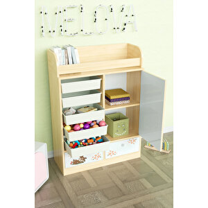 Little Fawn Design "melova" 5 Sepetli 2 Çekmeceli Çok Amaçlı Oyuncak Dolabı