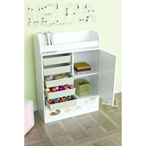 Little Fawn Design "melova" 5 Sepetli 2 Çekmeceli Çok Amaçlı Oyuncak Dolabı