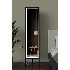 Led Işıklı Boy Aynası Lazer Kumlamalı 145x35 Cm