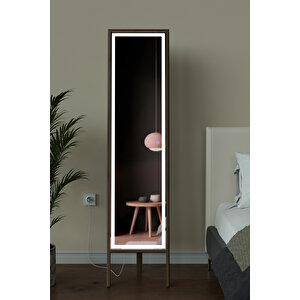 Led Işıklı Boy Aynası Lazer Kumlamalı 145x35 Cm