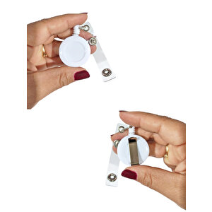 Yaka Kartı Yoyosu Uzayabilen Kancalı Yoyo Aparatı - Beyaz