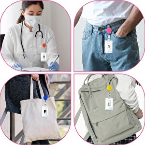 Yaka Kartı Yoyosu Uzayabilen Kancalı Yoyo Aparatı - Mavi