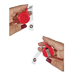 Yaka Kartı Yoyosu Uzayabilen Kancalı Yoyo Aparatı - Kırmızı