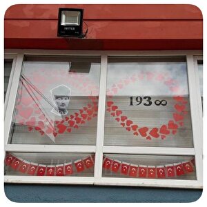 Büyük Ipli Türk Bayrağı Kağıt İpli Bayrak - 1 Adet