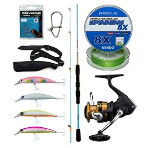 Yek Outdoor Spin Olta Seti Okuma Fuel Spin 2,44 Cm 15-40 Gr 2 Parça Spin Kamışı&shimano Makina Fx 4000 Fc