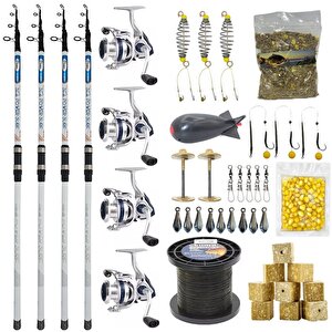 Yekoutdoor Full Çeşit 4'lü Okuma Göl Seti Kendo Sea Power Surf 4.20m 100-250gr Olta Kamışı&okuma Aria-5000a 1bb Olta Makinesi