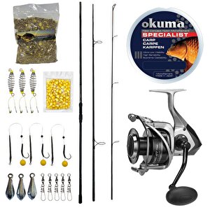 Yekoutdoor Profesyonel Göl Oltası Seti Prologic C-series 12ft 360 Cm 3.5 Lb 3 Parça&okuma Tomcat Tmc-8000 6+1bb Olta Makinesi