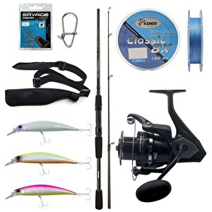 Yek Outdoor Spin Olta Seti Okuma Wave Power 2,44 Cm 15-40 Gr 2 Parça Spin Kamışı&okuma Wave Power Wp-3000a1 Olta Makinesi