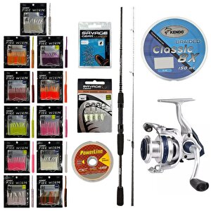Yekoutdoor Fireworm Lrf Seti Okuma Wave Power 213 Cm 0-8 Gr Lrf Kamışı&okuma Aria-1000a 1bb Olta Makinesi