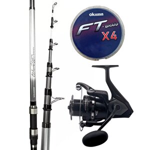 Yek Outdoor Hazır Surf Olta Seti Okuma Wave Power Tele Surf 3.90 Cm 100-200 Gr Surf Kamışı&okuma Wave Power Wp-6000a1 Olta Makines