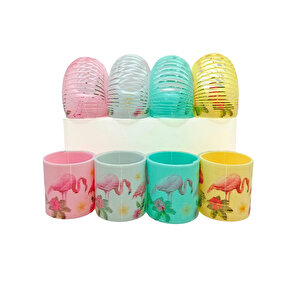 Flamingo Desenli Renkli Stres Yayı Oyuncak Stres Yayı - 5 Cm Çapında - 1 Adet