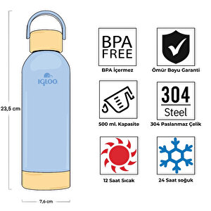 Igloo Hydrate Pro Termos 500ml-buzul Mavi̇