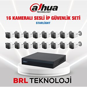 16 Kameralı 2 Mp Sesli İp Güvenlik Kamera Seti Ipc-hfw1230tc1-sa