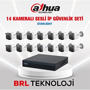 14 Kameralı 2 Mp Sesli İp Güvenlik Kamera Seti Ipc-hfw1230tc1-sa