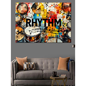 Soyut Ritim Sanatı Dekoratif Kanvas - Mdf Ahşap Tablo