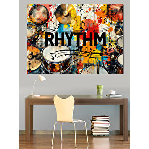 Soyut Ritim Sanatı Dekoratif Kanvas - Mdf Ahşap Tablo
