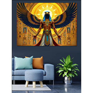 Kanatlı Mısır Tanrıçası Dekoratif Kanvas - Mdf Ahşap Tablo 35x50 cm
