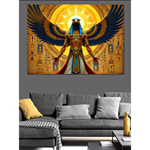 Kanatlı Mısır Tanrıçası Dekoratif Kanvas - Mdf Ahşap Tablo 25x35 cm