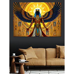 Kanatlı Mısır Tanrıçası Dekoratif Kanvas - Mdf Ahşap Tablo 100x140 cm