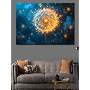 Büyülü Parlayan Karahindiba Dekoratif Kanvas - Mdf Ahşap Tablo 35x50 cm