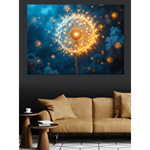 Büyülü Parlayan Karahindiba Dekoratif Kanvas - Mdf Ahşap Tablo