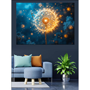 Büyülü Parlayan Karahindiba Dekoratif Kanvas - Mdf Ahşap Tablo