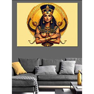 Mısır Kraliçesi Portresi Dekoratif Kanvas - Mdf Ahşap Tablo 35x50 cm