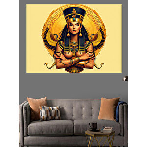 Mısır Kraliçesi Portresi Dekoratif Kanvas - Mdf Ahşap Tablo