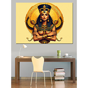 Mısır Kraliçesi Portresi Dekoratif Kanvas - Mdf Ahşap Tablo