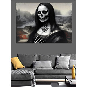 Karanlık Mona Lisa Dekoratif Kanvas - Mdf Ahşap Tablo 35x50 cm