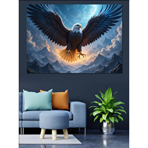 Kanat Açan Kartal Dekoratif Kanvas - Mdf Ahşap Tablo 70x100 cm