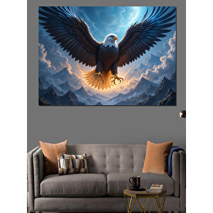 Kanat Açan Kartal Dekoratif Kanvas - Mdf Ahşap Tablo 70x100 cm