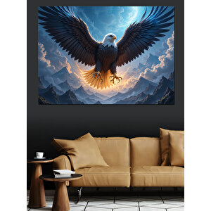 Kanat Açan Kartal Dekoratif Kanvas - Mdf Ahşap Tablo