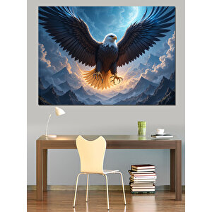 Kanat Açan Kartal Dekoratif Kanvas - Mdf Ahşap Tablo 50x70 cm