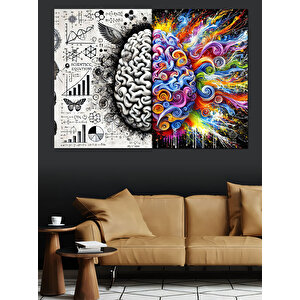 Zihin Ve Beyin Sanatı Dekoratif Kanvas - Mdf Ahşap Tablo 50x70 cm