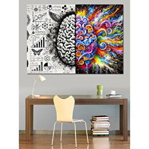 Zihin Ve Beyin Sanatı Dekoratif Kanvas - Mdf Ahşap Tablo
