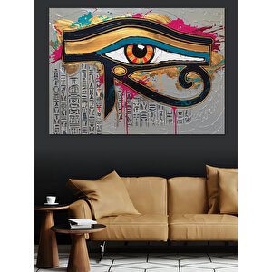 Mısır Gözü Ra Grafiti Dekoratif Kanvas - Mdf Ahşap Tablo 70x100 cm