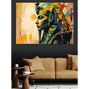 Antik Mısır Kraliçesi Dekoratif Kanvas - Mdf Ahşap Tablo