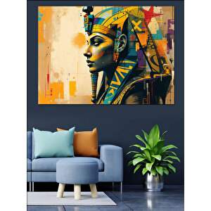 Antik Mısır Kraliçesi Dekoratif Kanvas - Mdf Ahşap Tablo 25x35 cm