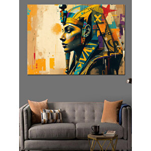 Antik Mısır Kraliçesi Dekoratif Kanvas - Mdf Ahşap Tablo 50x70 cm