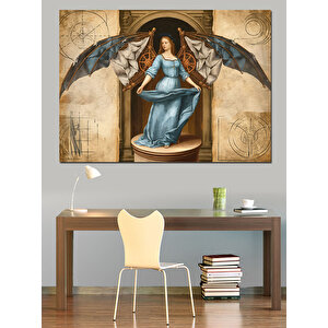 Kadın Ve Kanatlar Dekoratif Kanvas - Mdf Ahşap Tablo 100x140 cm