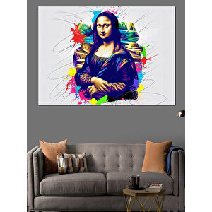 Graffiti Tarzı Mona Lisa Dekoratif Kanvas - Mdf Ahşap Tablo 35x50 cm