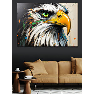 Keskin Bakışlı Kartal Dekoratif Kanvas - Mdf Ahşap Tablo