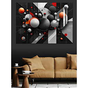 Soyut Geometrik Sanat Dekoratif Kanvas - Mdf Ahşap Tablo