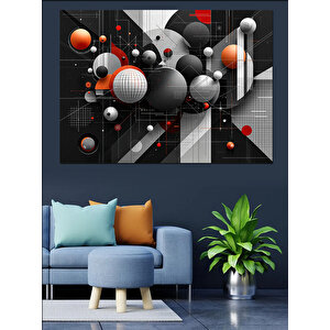 Soyut Geometrik Sanat Dekoratif Kanvas - Mdf Ahşap Tablo