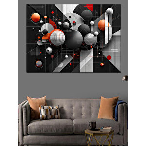 Soyut Geometrik Sanat Dekoratif Kanvas - Mdf Ahşap Tablo 70x100 cm